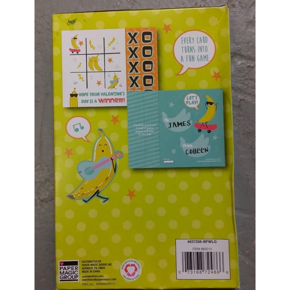 NIB | 20 Banana 🍌 Tic-tac-toe Valentine's - Picture 3 of 11